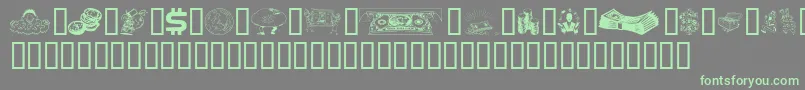 Шрифт Moolah – зелёные шрифты на сером фоне