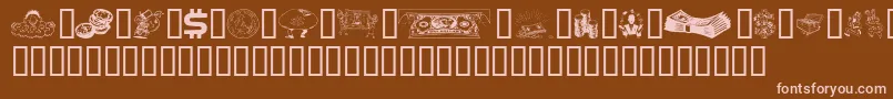 fuente Moolah – Fuentes Rosadas Sobre Fondo Marrón