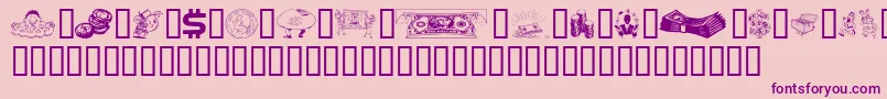 Moolah Font – Purple Fonts on Pink Background