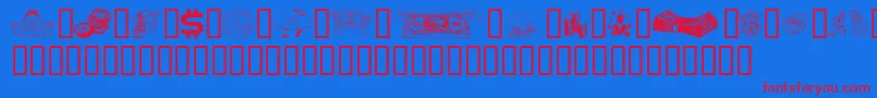 Moolah Font – Red Fonts on Blue Background