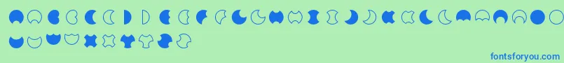 Moon 2 0 Font – Blue Fonts on Green Background