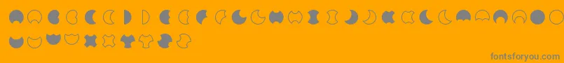 Moon 2 0 Font – Gray Fonts on Orange Background