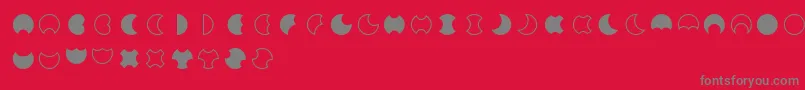 Moon 2 0 Font – Gray Fonts on Red Background