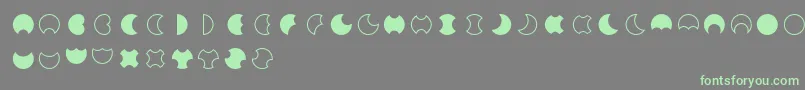 Moon 2 0 Font – Green Fonts on Gray Background