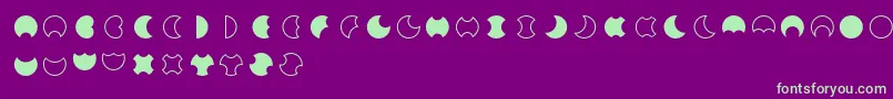 Moon 2 0 Font – Green Fonts on Purple Background