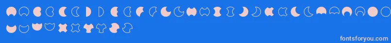 Moon 2 0 Font – Pink Fonts on Blue Background