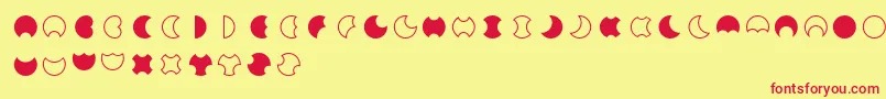 Moon 2 0 Font – Red Fonts on Yellow Background