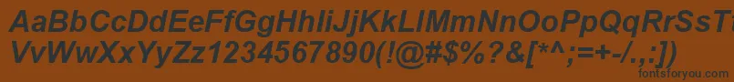 ArialCyrРџРѕР»СѓР¶РёСЂРЅС‹Р№РљСѓСЂСЃРёРІ Font – Black Fonts on Brown Background