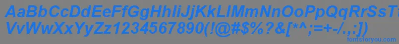 ArialCyrРџРѕР»СѓР¶РёСЂРЅС‹Р№РљСѓСЂСЃРёРІ Font – Blue Fonts on Gray Background