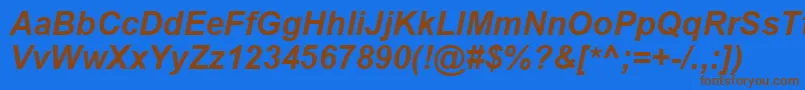 Шрифт ArialCyrРџРѕР»СѓР¶РёСЂРЅС‹Р№РљСѓСЂСЃРёРІ – коричневые шрифты на синем фоне