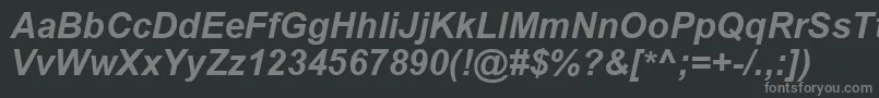 ArialCyrРџРѕР»СѓР¶РёСЂРЅС‹Р№РљСѓСЂСЃРёРІ Font – Gray Fonts on Black Background