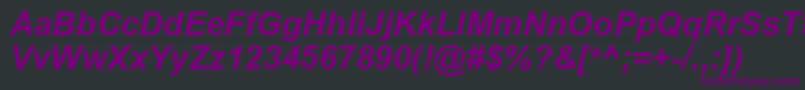 ArialCyrРџРѕР»СѓР¶РёСЂРЅС‹Р№РљСѓСЂСЃРёРІ Font – Purple Fonts on Black Background