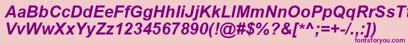 ArialCyrРџРѕР»СѓР¶РёСЂРЅС‹Р№РљСѓСЂСЃРёРІ Font – Purple Fonts on Pink Background