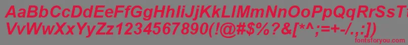 ArialCyrРџРѕР»СѓР¶РёСЂРЅС‹Р№РљСѓСЂСЃРёРІ Font – Red Fonts on Gray Background