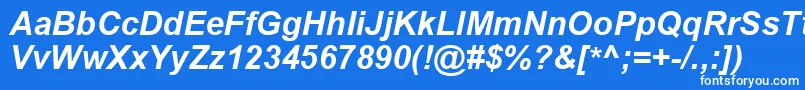 ArialCyrРџРѕР»СѓР¶РёСЂРЅС‹Р№РљСѓСЂСЃРёРІ Font – White Fonts on Blue Background