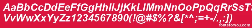 ArialCyrРџРѕР»СѓР¶РёСЂРЅС‹Р№РљСѓСЂСЃРёРІ Font – White Fonts on Red Background