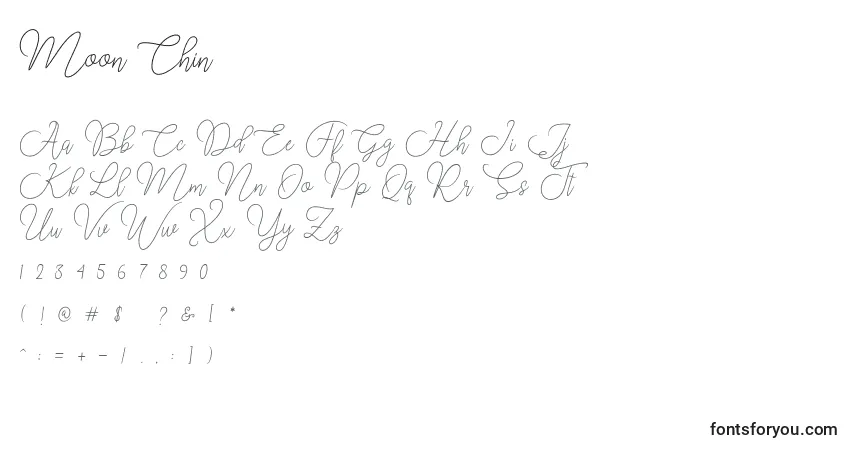 Шрифт Moon Chin (134850) – алфавит, цифры, специальные символы