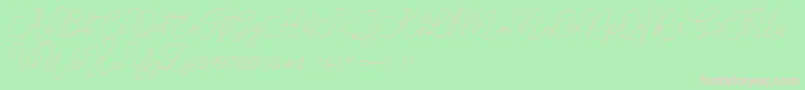 Moon Chin Font – Pink Fonts on Green Background