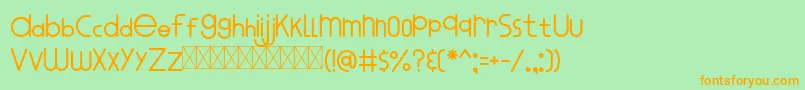 MOON KNIGHT Font – Orange Fonts on Green Background