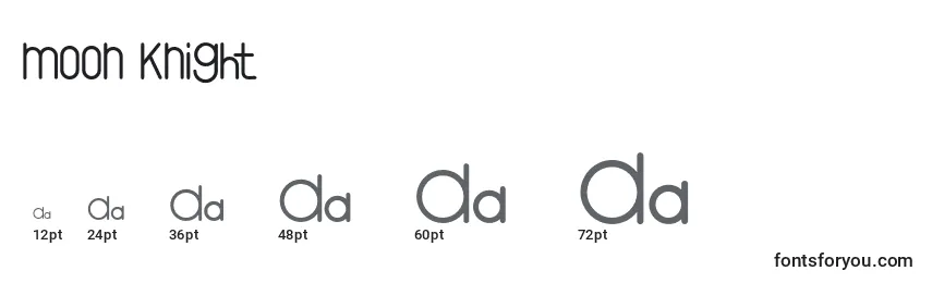 MOON KNIGHT Font Sizes