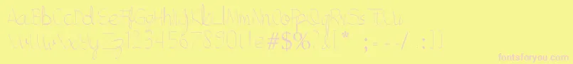 En savoir plus sur la police Moon Light Police Moon Light – polices roses sur fond jaune