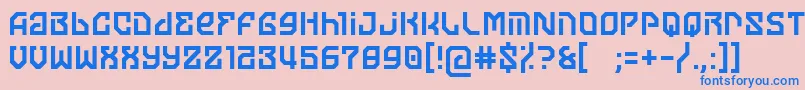 moon of jupiter Font – Blue Fonts on Pink Background