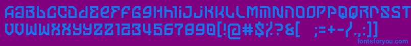 moon of jupiter Font – Blue Fonts on Purple Background