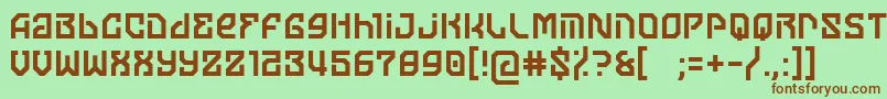 moon of jupiter Font – Brown Fonts on Green Background