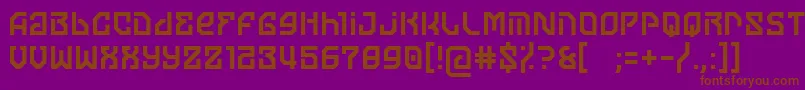 moon of jupiter Font – Brown Fonts on Purple Background