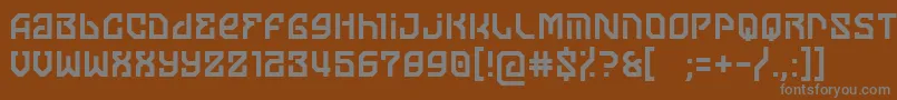 moon of jupiter-fontti – harmaat kirjasimet ruskealla taustalla