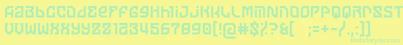 moon of jupiter Font – Green Fonts on Yellow Background