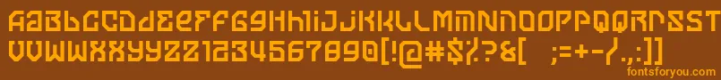 moon of jupiter Font – Orange Fonts on Brown Background