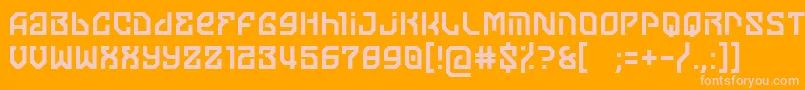 moon of jupiter Font – Pink Fonts on Orange Background