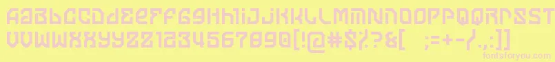 moon of jupiter Font – Pink Fonts on Yellow Background