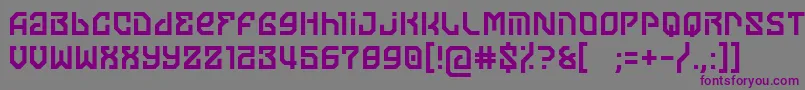 フォントmoon of jupiter – 紫色のフォント、灰色の背景