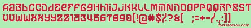 フォントmoon of jupiter – 赤い文字の緑の背景