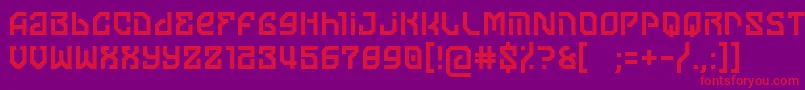 moon of jupiter Font – Red Fonts on Purple Background