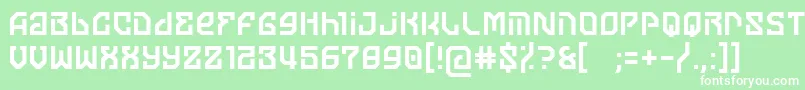 moon of jupiter Font – White Fonts on Green Background