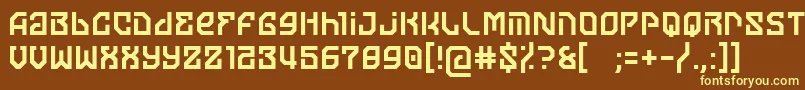 moon of jupiter Font – Yellow Fonts on Brown Background