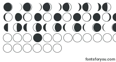moon phases font – esoteric Fonts