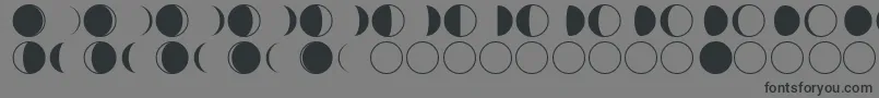 フォントmoon phases – 黒い文字の灰色の背景