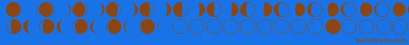 Шрифт moon phases – коричневые шрифты на синем фоне