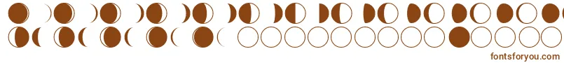 Шрифт moon phases – коричневые шрифты на белом фоне