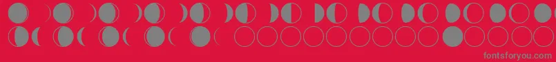 moon phases Font – Gray Fonts on Red Background