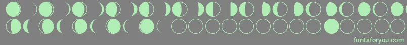 Шрифт moon phases – зелёные шрифты на сером фоне