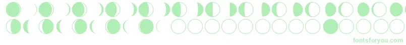 Czcionka moon phases – zielone czcionki