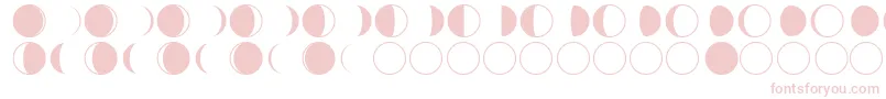 moon phases Font – Pink Fonts on White Background
