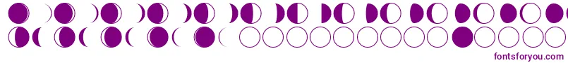 Шрифт moon phases – фиолетовые шрифты на белом фоне