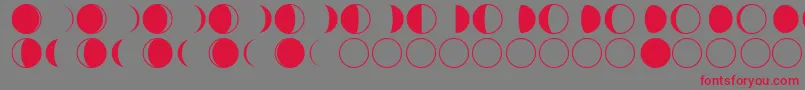 Шрифт moon phases – красные шрифты на сером фоне