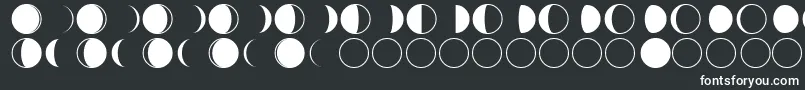 Шрифт moon phases – белые шрифты на чёрном фоне